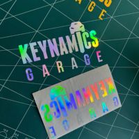 Autocollants de pare-brise personnalisés anti-UV avec logo, grands autocollants holographiques en vinyle résistant aux intempéries pour véhicules, décalcomanies de voiture, autocollants de fenêtre