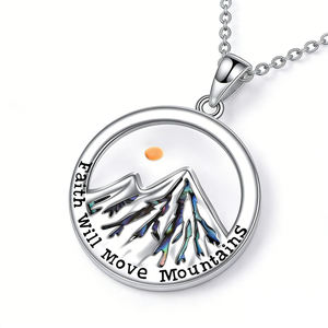 Collier minimaliste en acier inoxydable avec pendentif grain de moutarde rond, bijou d'encouragement, de vœu et de foi, résistant au ternissement - Product Image 5