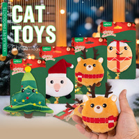 Jouet de Noël en peluche pour chat, anti-stress, interactif, pour la sécurité et l'auto-entretenement, baguette de chat, jouet de Noël pour chat