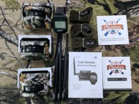 Olympros Z3 Outdoor-Sicherheitsalarmsystem-Set - Langstrecken-65ft/20m IR IP54 Bewegungsmelder mit Vibration/Ton/LED-Blitz, Batteriebetrieben