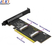 Kabel Ekstensi Riser Kartu Grafis GPU PCI-E 5.0 16X ke X16 Baru dari Pabrik, 2 * Konektor MCIO 8i, Adaptor Kartu GEN5, Daya ATX 6Pin