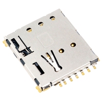7-Pin 1,37 mm Ultradünner Nano-SIM-Kartenhalter Push-Push-Typ Weiblicher Einschub-Sockel für IOT-Telefone Tablet SMD