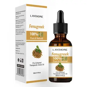 Lanthome organik özel etiket toplu parfüm parfüm vücut masaj yağı çemen tohumu fiyat % 100% saf çemen yağı kadınlar için