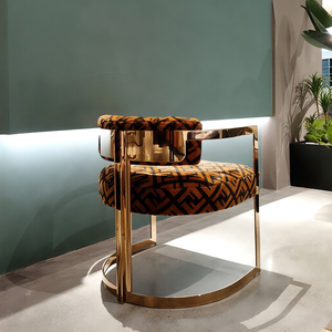 Sillón de Diseño Italiano Moderno y Lujoso, Cómodo, de Terciopelo, para Dormitorio o Villa - Product Image 4