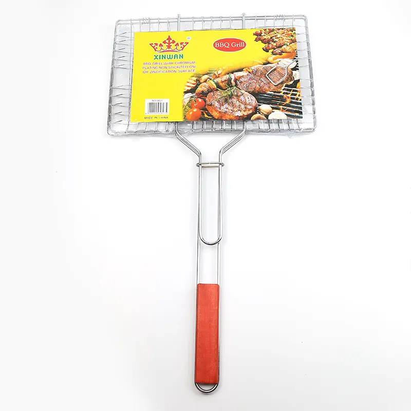 Filet de Barbecue Portable 34x22x60cm, outils antiadhésifs pour panier de Barbecue, filet de gril pour Hamburger de poisson