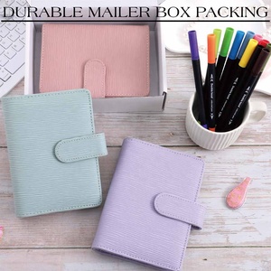 Agenda de Presupuesto Hongbo, Éxito de Ventas, Sin Pedido Mínimo, 18 Colores, Cuero Saffiano Epi A7, Anillas Doradas de 25 mm, para Presupuestación (Tamaños A6 y A5 Disponibles) - Product Image 5