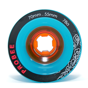 70x55mm Durable SHR 78A Pro Longboard Ruedas 66x47mm <span class=keywords><strong>Freeride</strong></span> Dancing Downhill <span class=keywords><strong>Skate</strong></span> Ruedas de tabla larga Impresión personalizada Poliuretano - Product Image 3