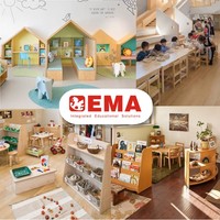 EMA蒙特梭利学前班不规则实木桌，儿童团体故事分享互动学习桌，适合阅读角
