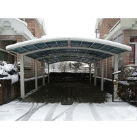 Abri de voiture en aluminium résistant aux charges de neige, structure robuste, abri imperméable pour les zones climatiques froides