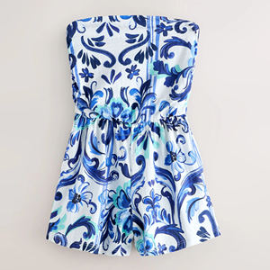 Mono Floral Personalizado sin Tirantes para <span class=keywords><strong>Mujer</strong></span>, Estilo Casual de Verano - Product Image 4