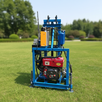 Machine de forage de puits d'eau portable, compacte, diesel, hydraulique, à carottage diamanté, pour forage profond de 120 m, destinée à l'irrigation agricole