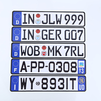 Plaque Décorative Réfléchissante en Aluminium Embossé Personnalisée Imprimée de Haute Qualité pour Plaque d'Immatriculation Automobile en Métal