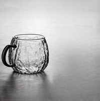 Gobelet à eau en verre transparent à grande capacité résistant à la chaleur en borosilicate élevé, pour café, lait, boissons froides, jus, avec poignée