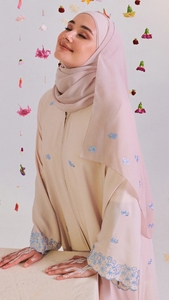 Robe maxi musulmane pour femmes de Dubaï, bleu marguerite, broderie de perles luxueuse, Jubah Hijab Manqalim Inbalqa, Abaya pour filles - Product Image 4