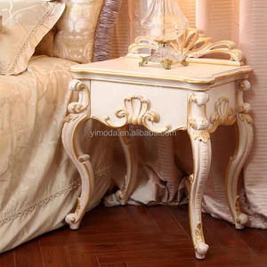 Antique sculpté à la main feuille d'or violet princesse chesterfield lits fille <span class=keywords><strong>reine</strong></span> taille elizabeth ensemble de lit meubles - Product Image 4