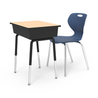 Bureau de salle de classe à hauteur réglable Mobilier scolaire Bureau d'étude pour enfants avec tiroir Chaise de bureau pour école primaire