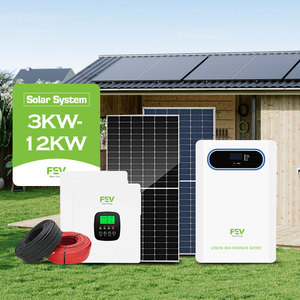 Hybrid On-Grid 5kw to 25kw Photovoltaic <b>Solar</b> <b>Power</b> Panels Complete Energy System <b>Kit</b> With MPPT Controller for Home Use High Eff - Product Image 1