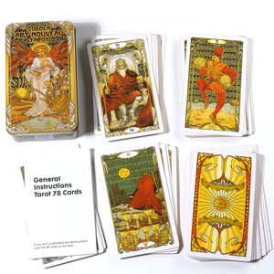Großhandel wasserdichte <span class=keywords><strong>Tarot</strong></span> Schwarz gold Folie <span class=keywords><strong>Tarot</strong></span> karten mit Bedienungs anleitung für Anfänger - Product Image 3