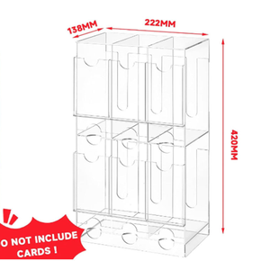 Support de cartes de jeu portable moderne personnalisé en usine, en acrylique, double couche, 6 emplacements, distributeur d'affichage - Product Image 6