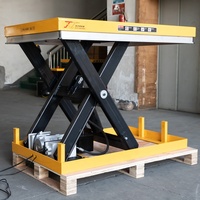 Plateforme à ciseaux hydraulique HW1001 de haute qualité, neuve, robuste, pour usage industriel, capacité de charge 1t, hauteur 1m, dimensions 1300*820mm