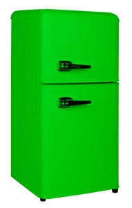 Refrigerador Retro <span class=keywords><strong>Combi</strong></span> de 102L con Doble Puerta y Manija, BCD-102R - Product Image 3