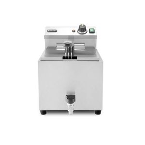 Freidora Eléctrica Comercial HENDI Profi Line XL de 10L, 380V/6600W, Acero Inoxidable, 300x585x377mm, con Grifo de Drenaje, para Uso Comercial - Product Image 1
