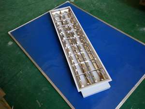 0.25mm Thickness Iron Aluminum Gridsplate Louvers <strong>T8</strong> <strong>Grille</strong> Lamp 3x18w Led <strong>Grille</strong> <strong>Light</strong> 600x600mm - Product Image 2