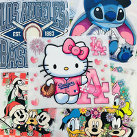 Haute qualité Dodgers Dtf imprime prêt à presser transfert de chaleur étiquettes en vinyle conception personnalisée transfert de chaleur sur t-shirt tissu