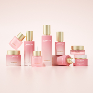 Emballage de luxe sur mesure pour soins de la peau, flacons de sérum pour le corps rose de 50 à 100 ml avec pompe - Product Image 4