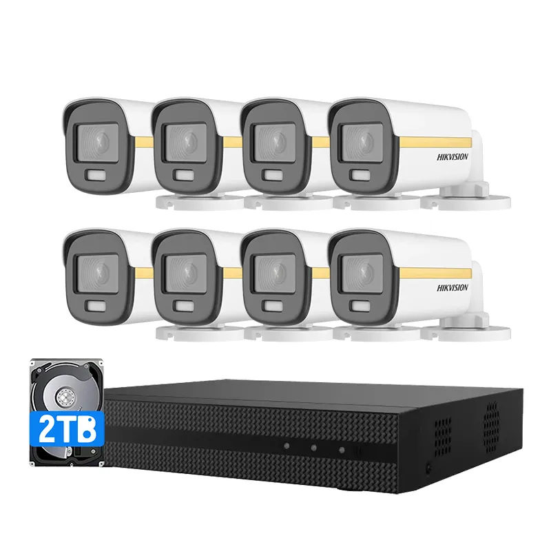 DVR ile 1080p 4ch AHD kiti kamera dahili koaksiyel ses Mic 2mp CCTV güvenlik kamera sistemi komple set