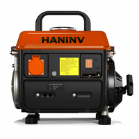 Générateur d'essence portable pour valise, 800W max, 650W nominal, 2 temps, avec poignée de transport facile pour l'extérieur