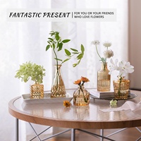 Vases en verre transparent soufflé à la main Vintage petit bourgeon Vase à fleurs pour la décoration intérieure rustique clair Mini Vase centres de table de mariage