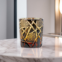 Ensemble de verres à whisky en cristal, verres à bière et verres à eau de luxe faits à la main, design à motif d'éclair