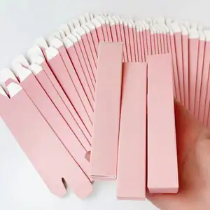 Cajas de embalaje plegables de papel personalizado con brillo de labios rosa, embalaje con impresión de logotipo, caja de regalo con brillo de labios