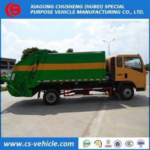 HOWO 4x2 140hp 8M3 5 tấn 8 tấn Nén xe tải chở rác Thùng Rác Máy Đầm Xe Tải - Product Image 3