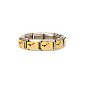 Bracelet Élastique en Acier Inoxydable Style Européen, Bijoux Italiens en Acier Titane, Hip Hop, Personnalisable DIY - Product Image 3