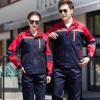 Ensemble de vêtements de travail à manches longues fins pour hommes et femmes, résistants aux taches et à l'usure, uniformes d'usine pour la réparation automobile, la construction