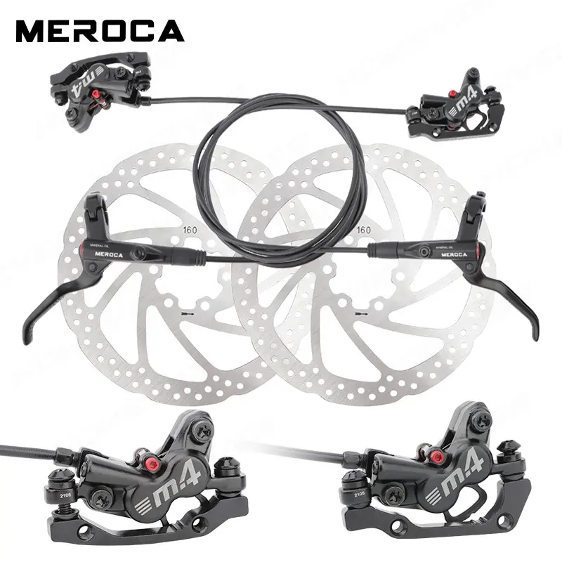 Велосипедные запчасти MEROCA M4, велосипедный горный велосипед 160 мм, роторный масляный дисковый тормоз, 4 поршня, гидравлический дисковый тормоз, велосипедные <span class=keywords><strong>дисковые</strong></span> тормозные суппорты