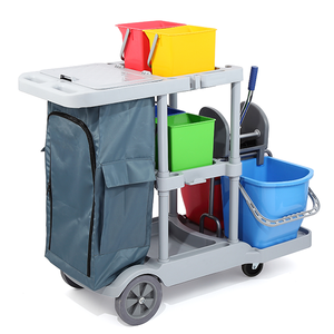 YEKALON Commercial Cleaning Hotel Bar Janitorial Trolley Cleaning Supplies <strong>Service</strong> <strong>Cart</strong> - Product Image 3
