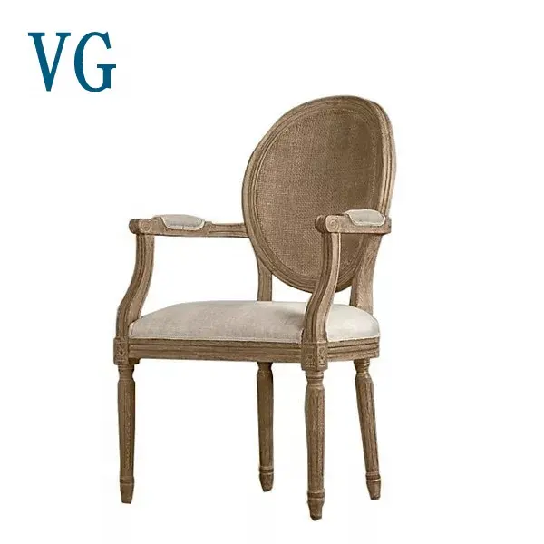 Chaise Louis Antique/chaises Vintage à dos rond en bois, chaise de salle à manger en rotin, meubles de salon modernes