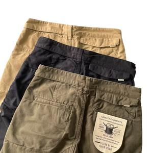 <span class=keywords><strong>Pantalon</strong></span> de travail rétro pour homme, style streetwear américain, haute qualité, robuste, respirant, coupe slim, taille mi-haute, devant plat, décontracté - Product Image 5