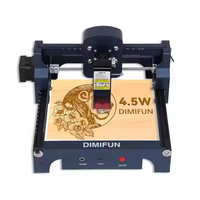 Machine de gravure laser à diode 3D multifonctionnelle 4,5 W avec refroidissement par air, moteur servo, contrôle Ruida, type portique CNC pour bois, pierre, verre