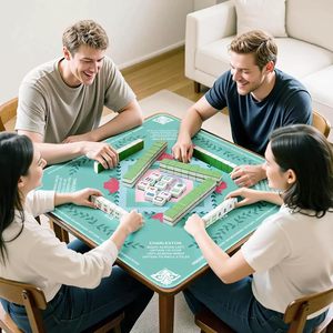 Tapis de Mahjong pour table, réduction du bruit, antidérapant, tapis de jeu pour cartes, Blackjack, Mahjong, Poker, jeux de société - Product Image 4