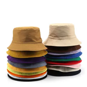 2023 새로운 디자인 고품질 공장 가격 oem 로고 패션 100% 면 닳은 여러 색상 헐렁한 양동이 모자