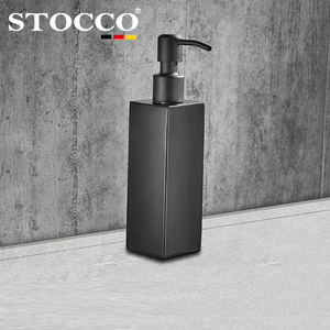 Distributeur de savon liquide sans contact pour salle de bain, écologique, noir mat, mural, en acier inoxydable, avec pompe à lotion - Product Image 3