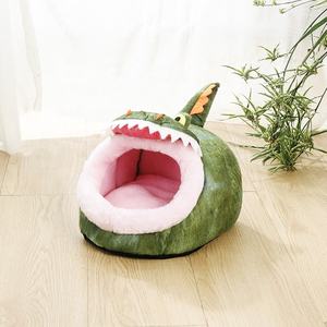 단색 패턴 애완동물 면 둥지 따뜻하고 푹신한 햄스터 케이지 탈부착 가능한 슬리퍼 고슴도치 골든베어 기니피그 토끼 침대 - Product Image 6