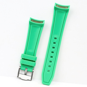 Bracelet de montre en caoutchouc en promotion pour <span class=keywords><strong>Swatch</strong></span> Blancpain, bracelet de remplacement en TPU avec extrémités courbées 22 mm pour montre 5 OCEANS - Product Image 5