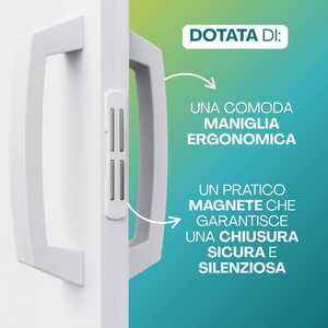 Porta Pieghevole in PVC 215x84 Cm, Spessore 3 Cm, Design Moderno, Porta Bi-Fold - Product Image 5