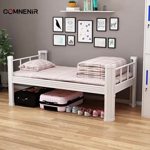 Mobilier scolaire unique Dortoir Lit mezzanine de bonne qualité Queen Size <span class=keywords><strong>Auberge</strong></span> Lits superposés en métal pour adultes avec escalier - Product Image 5