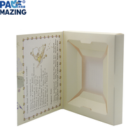 Boîte d'emballage cosmétique en papier kraft pliable écologique, magnifique, pour flacons, maquillage, huile essentielle, parfum, coffret cadeau